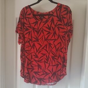 Alfani Stylish Red and Black Women's Top